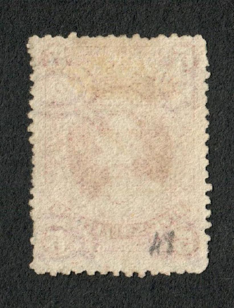 QUEENSLAND 1862 Definitive 5/- Rose. Watermark 6. Perf 12. Thin paper. - 8607 - MNG image 1