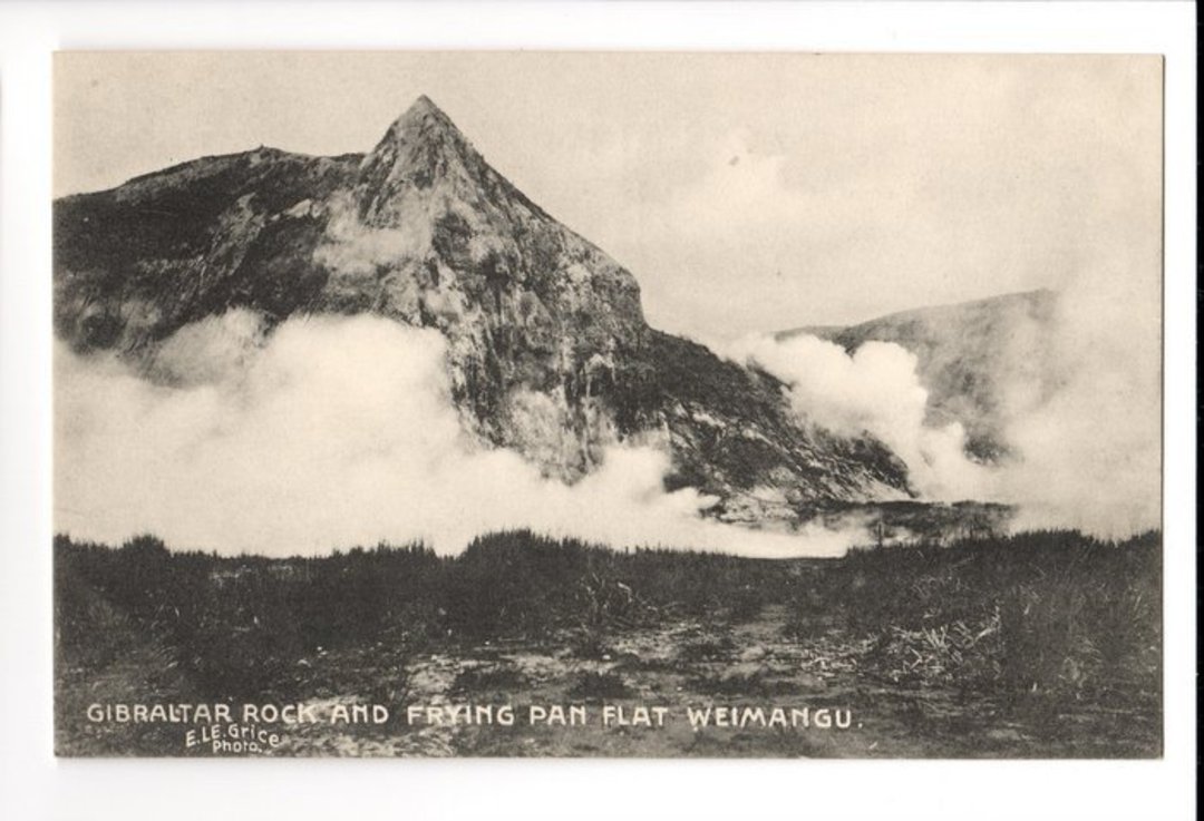Postcard of Gibraltar Rock and Frying Pan Flat Waimangu. - 245903 - Postcard image 0