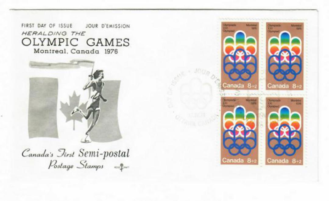 CANADA 1974 Olympics 1976. Third series. Set of 3 on first day cover. (1999) Unitrade Ca$ 3.25. - 32082 - FDC image 0