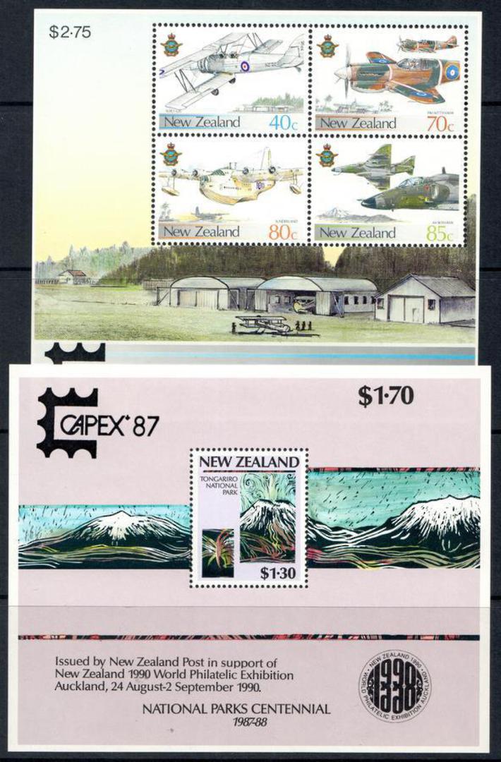 NEW ZEALAND 1987 CAPEX '87 International Stamp Exhibition. Set of 2 miniature sheets. - 14010 - UHM image 0