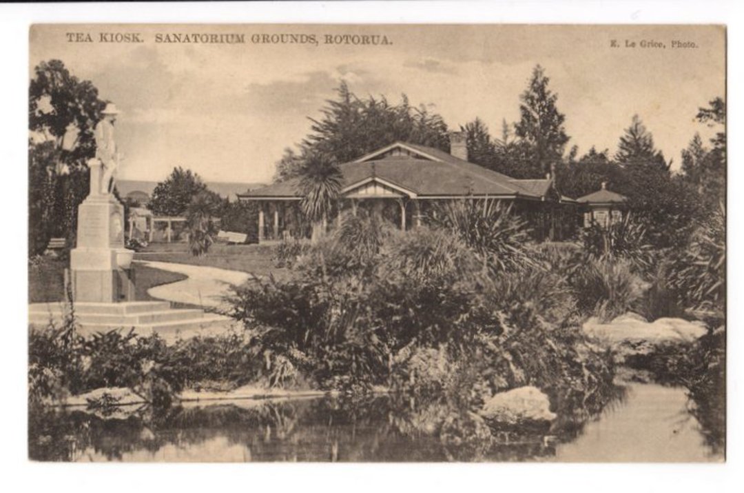 Postcard of Tea Kiosk Sanitorium Grounds Rotorua. - 46269 - Postcard image 0