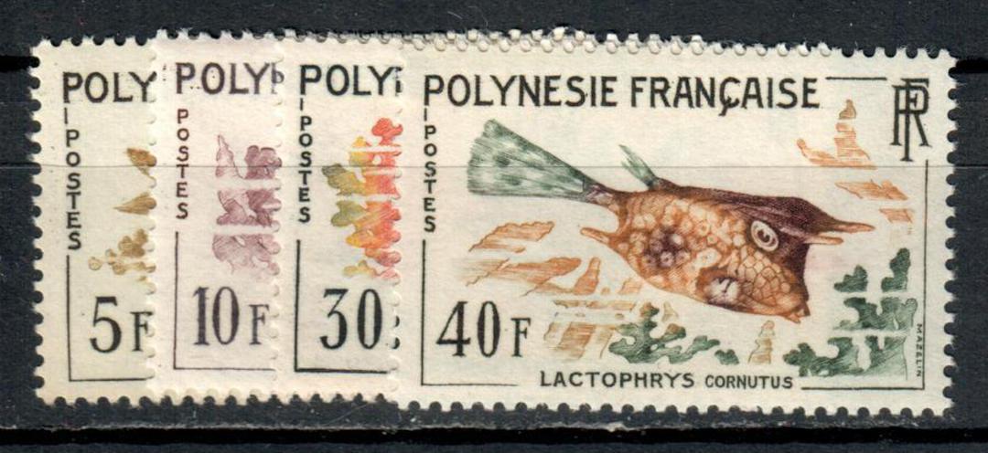 FRENCH POLYNESIA 1962 Fish. Set of 4. Very lightly hinged. - 75339 - LHM image 0