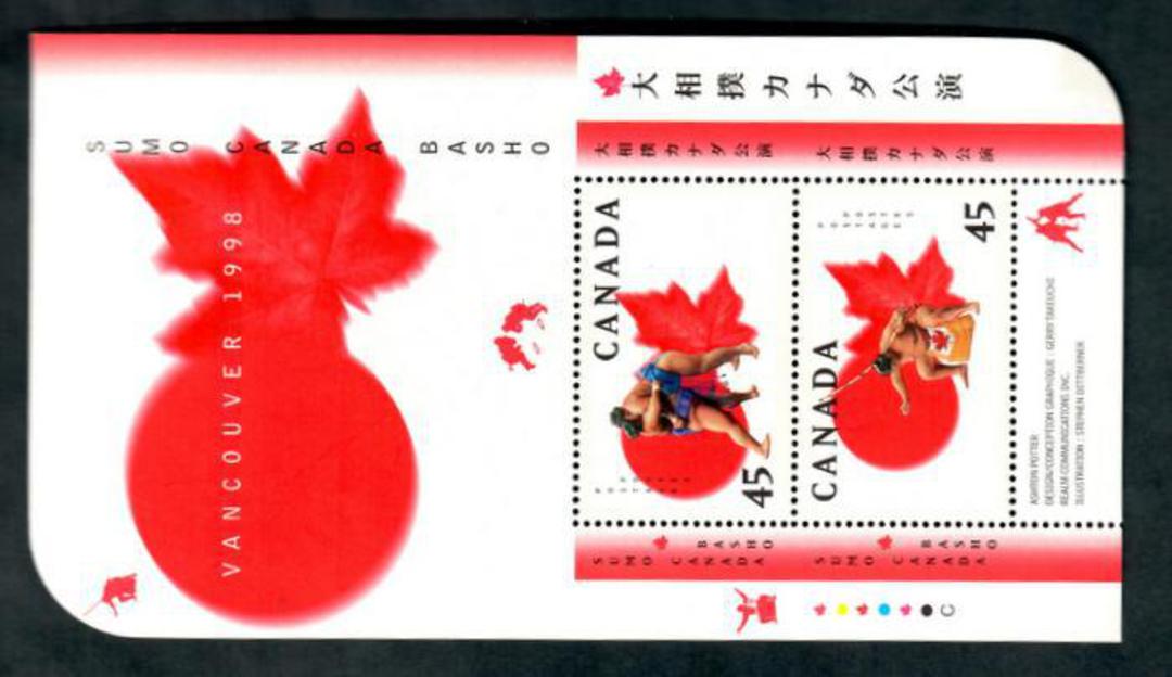 CANADA 1998 First Canadian Sumo Wrestling Championships. Miniature sheet. - 52135 - UHM image 0