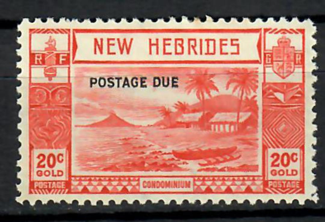 NEW HEBRIDES 1938 Postage Due 20c Scarlet. - 70539 - Mint image 0