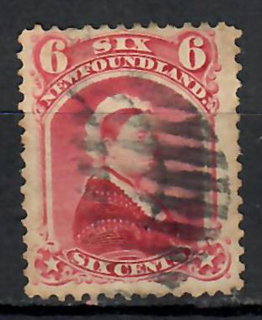 NEWFOUNDLAND 1894 Victoria 1st Definitive 6c Crimson-Lake. Average copy. - 70894 - Used image 0