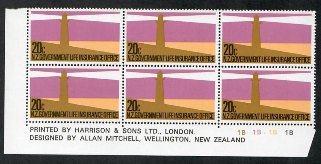 NEW ZEALAND 1981 Life Insurance. Set of 6 in Plate Blocks of 6. Plate 1B1B1B1B. - 21842 - UHM image 5