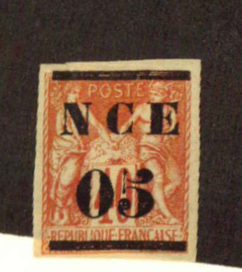 NEW CALEDONIA 1881 Surcharge 05c on 40c. Four margins. Original gum and some hinge remains. - 71158 - Mint image 0