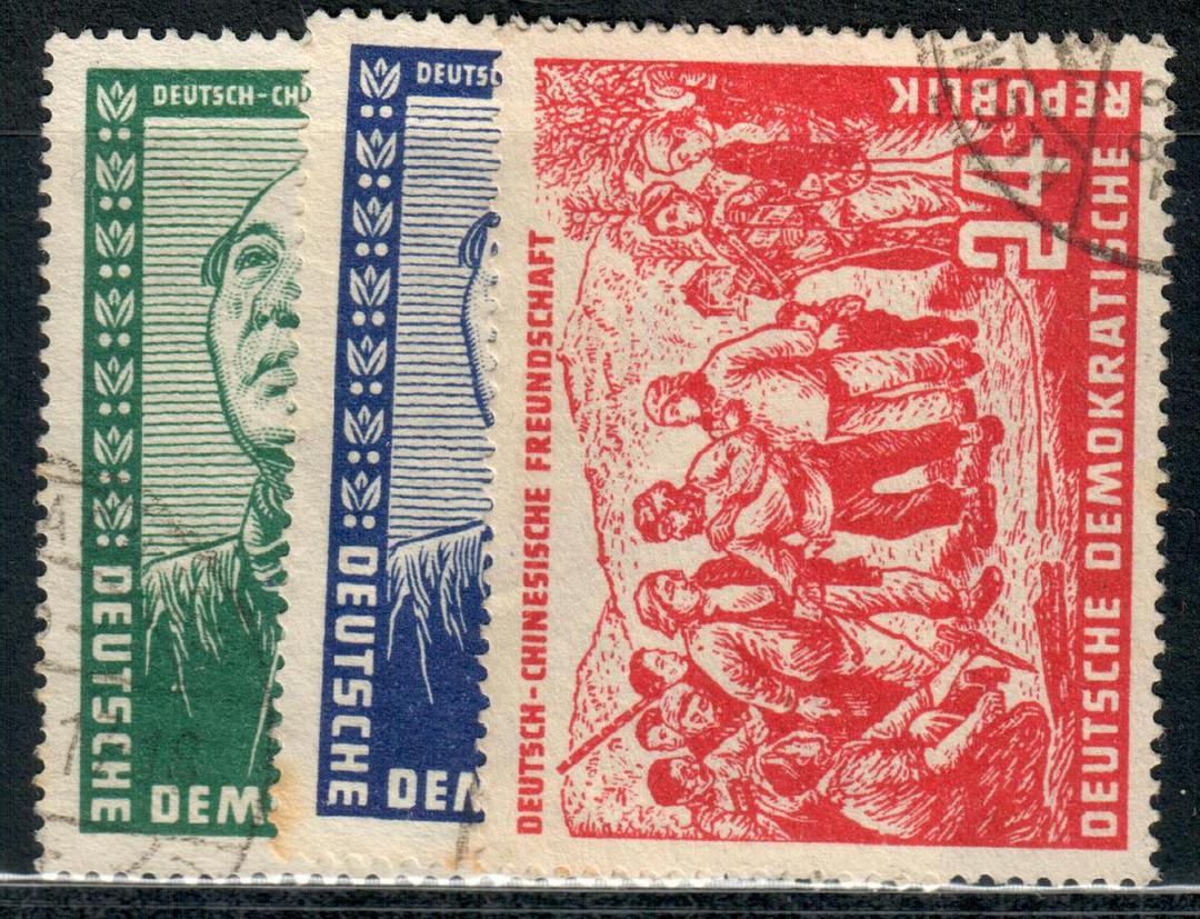 EAST GERMANY 1951 Friendship with China. Set of 3. - 71515 - VFU image 0