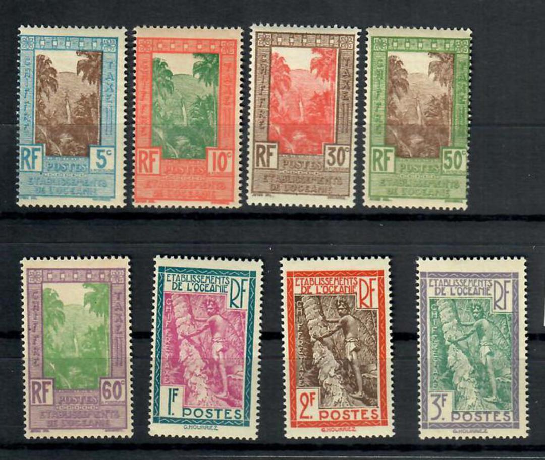 FRENCH OCEANIC SETTLEMENTS 1929 Postage Due. Set of 8. - 20095 - Mint image 0