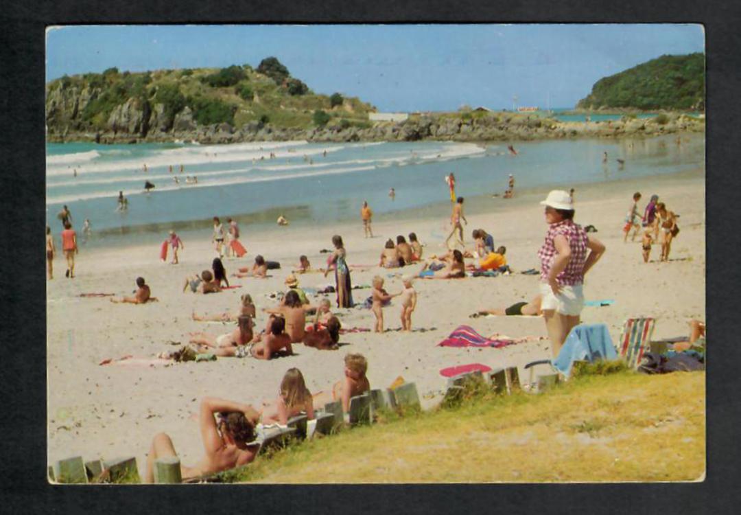 Modern Coloured Postcard by Gladys Goodall of Ocean Beach Mt Maunganui. - 444050 - Postcard image 0