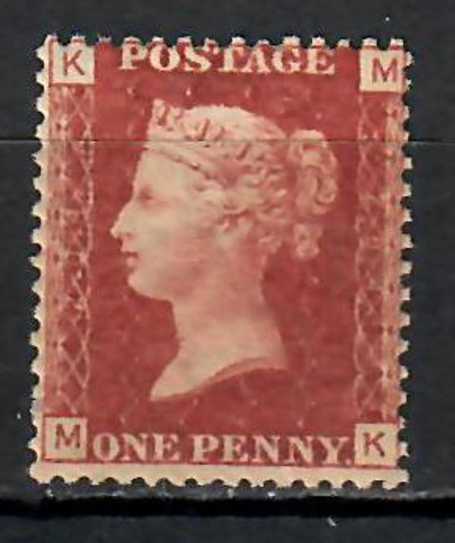 GREAT BRITAIN 1858 1d Red. Plate 204. Letters KMMK. Centered north east. - 74434 - MNG image 0