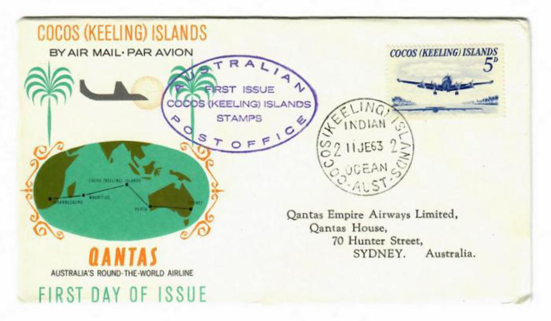 COCOS (KEELING) ISLANDS 1963 Definitive 5d on first day cover. - 30559 - FDC image 0