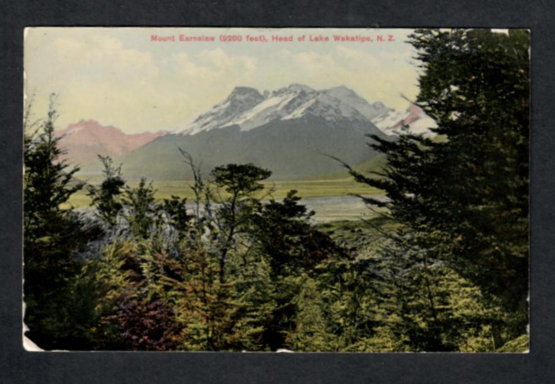Coloured Postcard by Ferguson of Mount Earnslaw Head of Lake Wakatipu. Minor fsults. - 249407 - Postcard image 0