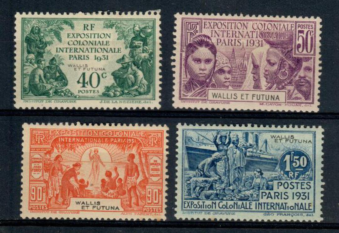 WALLIS AND FUTUNA 1931 Paris Exhibition set of 4. Hinge remains. Fresh and clean - 21435 - Mint image 0