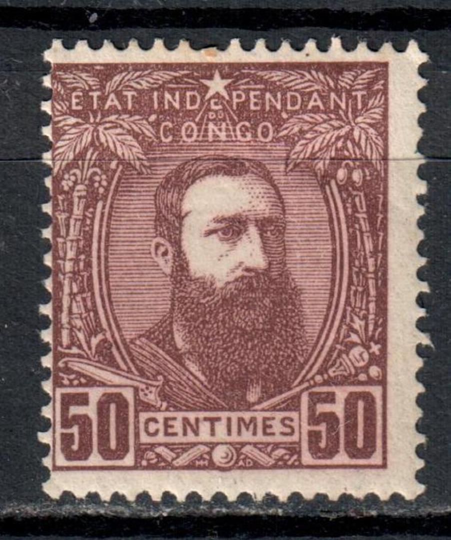 BELGIAN CONGO 1887 Definitive 50c Chocolate. - 72597 - LHM image 0