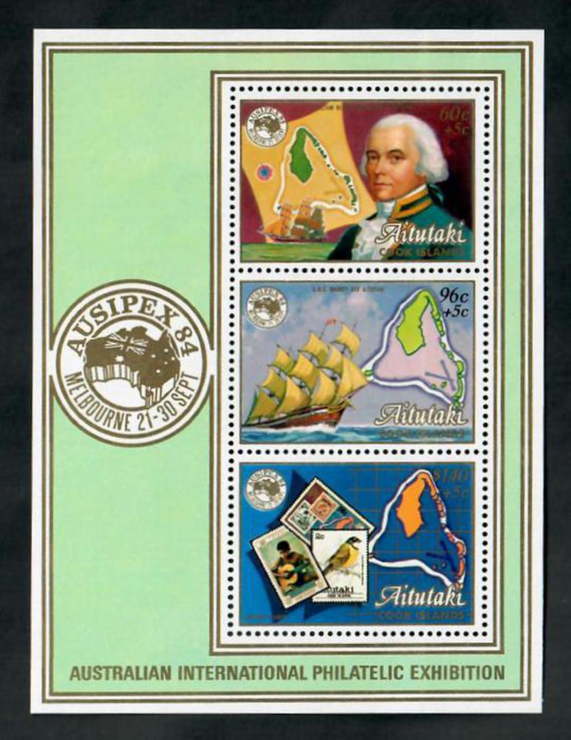 AITUTAKI 1984 Ausipex International Stamp Exhibition. Miniature sheet. - 50829 - UHM image 0