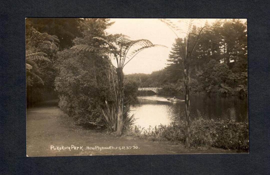 Real Photograph by Radcliffe of Recreation Grounds Pukekura Park New Plymouth. - 47018 - Postcard image 0