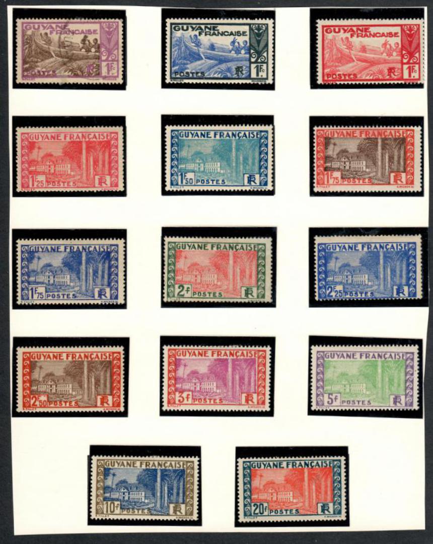 FRENCH GUIANA 1929 Definitives. Set of 43. All mint except 65c and 1fr Mauve (both of which catalogue higher as fine used). The image 2