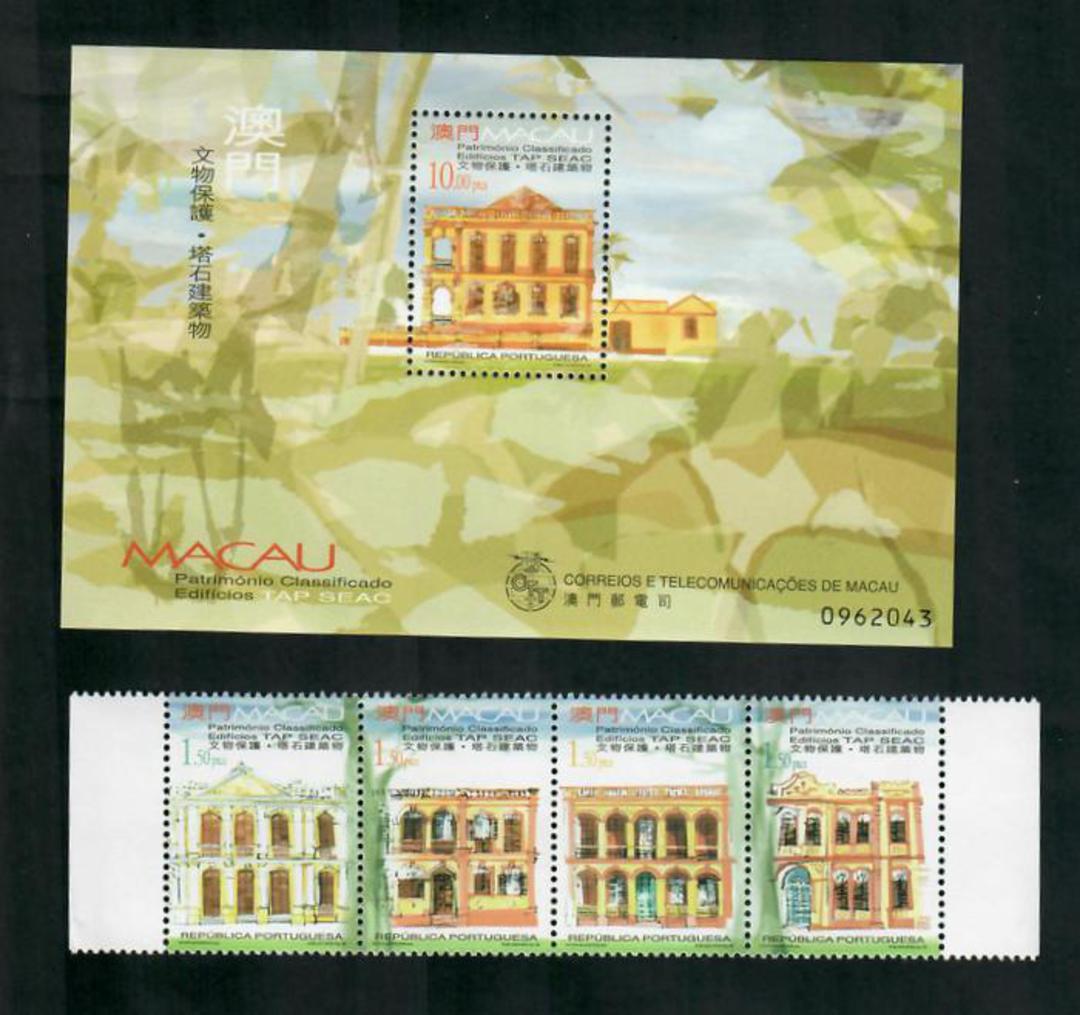 MACAO 1999 Tap Seac. Strip of 4 and miniature sheet. - 51133 - LHM image 0