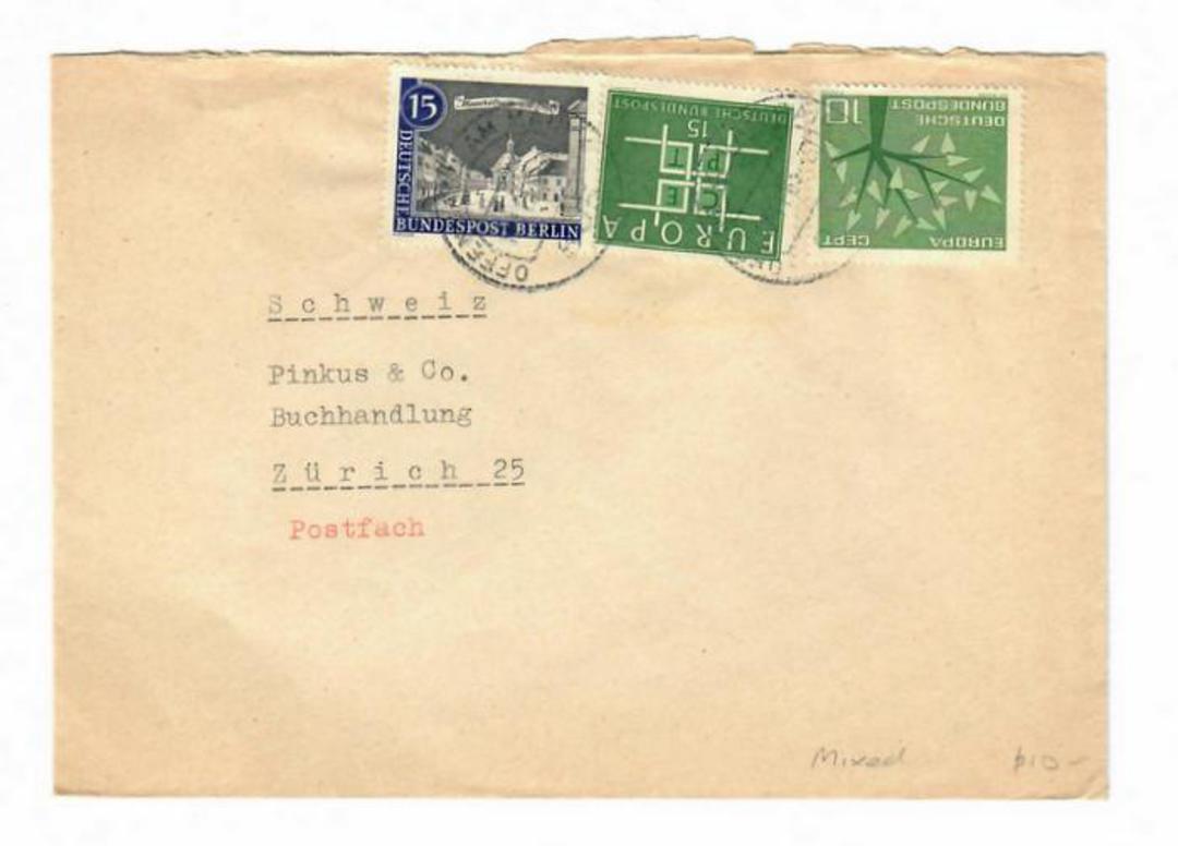 WEST GERMANY 1963 Letter to Zurich. Includes a WEST BERLIN stamp. - 30409 - PostalHist image 0