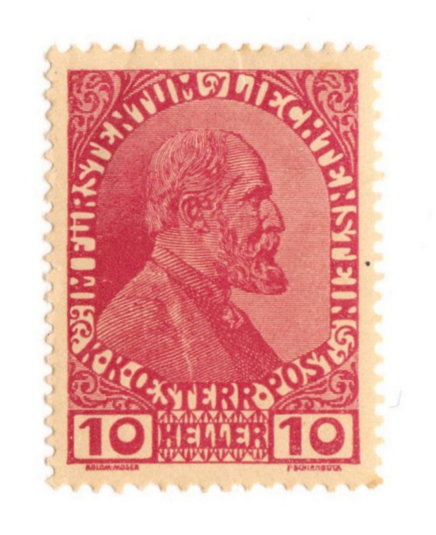 LIECHENSTEIN 1915 Prince John 2nd 10 h Red. Thin unsurfaced paper. - 73776 - Mint image 0