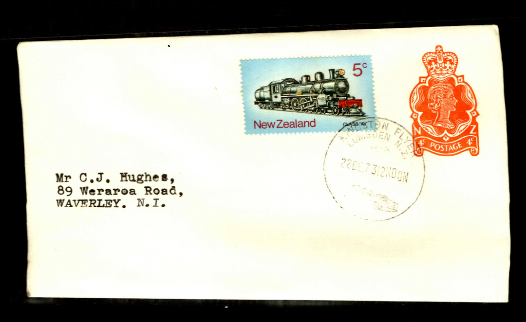 NEW ZEALAND 1973 Kingston Flyer. Special Postmark on cover. - 35961 - Postmark image 0