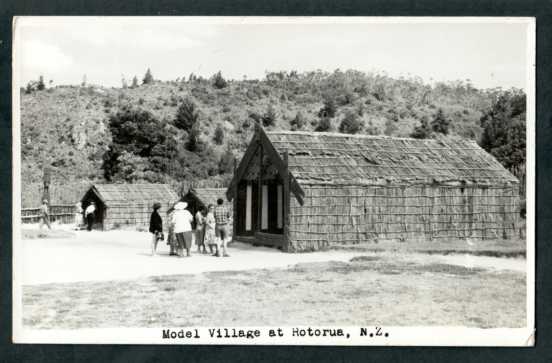 Real Photograph by N S Seaward of Model Village at Rotorua. - 49678 - Postcard image 0