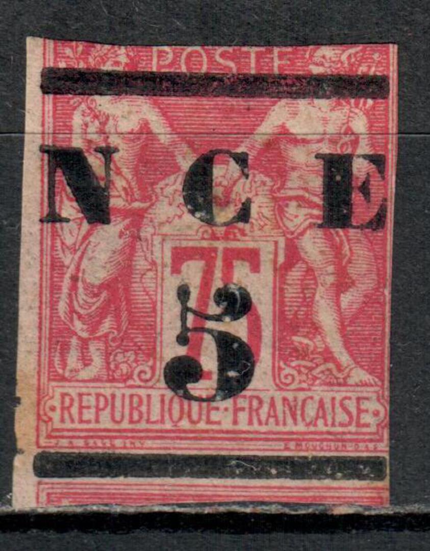 NEW CALEDONIA 1881 Definitive Surcharge 5 on 75c Deep Carmine. Surcharge misplaced. - 74571 - Mint image 0
