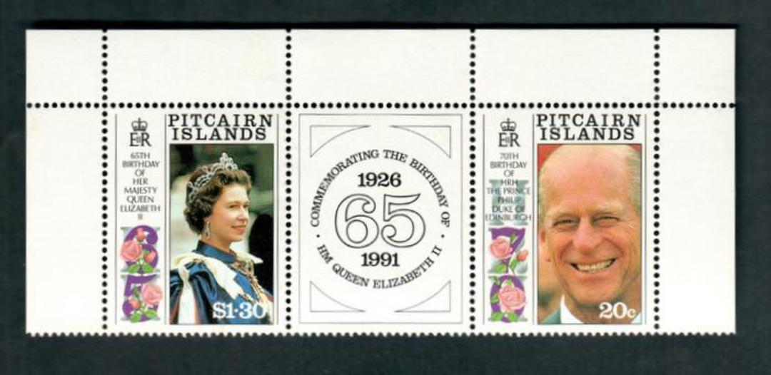 PITCAIRN ISLANDS 1991 65th Birthday of Queen Elizabeth and 70th Birthday of Prince Philip. Set of 2. - 52319 - UHM image 0