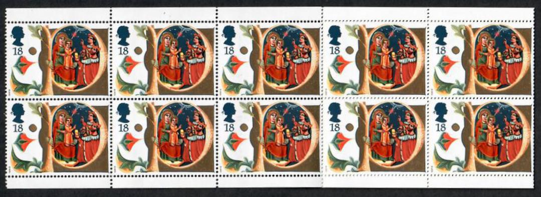 GREAT BRITAIN 1992 Christmas 18p. Booklet Pane of 20. - 23206 - UHM image 0