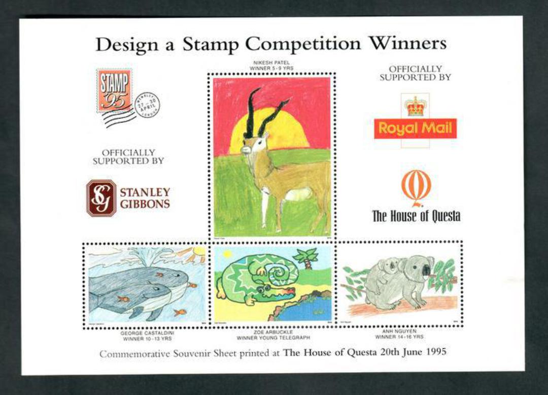GREAT BRITAIN 1995 Design a Stamp printed by House of Questa. Miniature sheet. - 52311 - UHM image 0