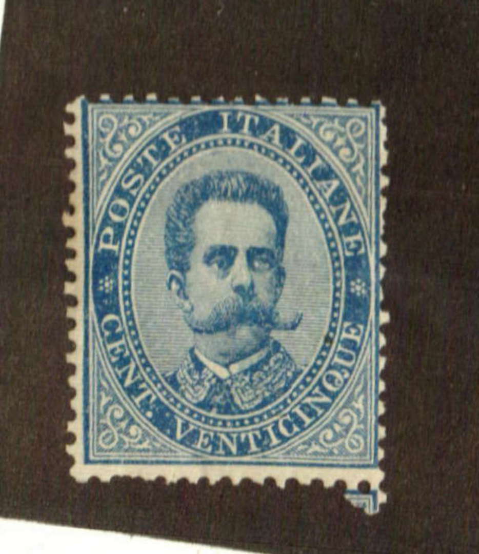 ITALY 1879 25c Post Office fresh. Looks definitely like the original gum. A rare stamp mint like this. - 71101 - UHM image 0