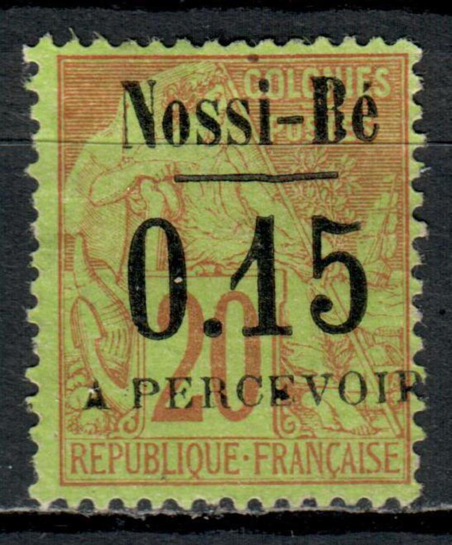 NOSSI-BE 1891 Postage Due 0.15c on 20c Red on green. - 75309 - Mint image 0