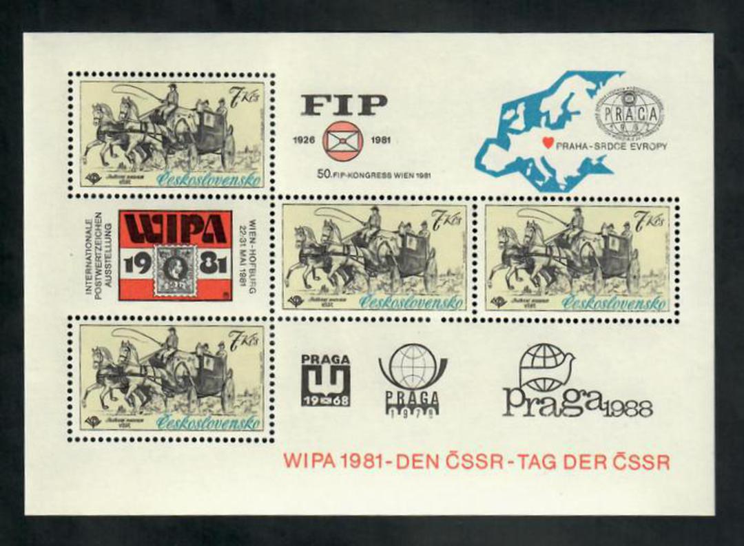CZECHOSLOVAKIA 1981 WIPA '81 International Stamp Exhibition. Miniature sheet. - 50820 - UHM image 0