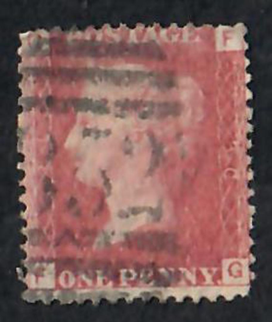 GREAT BRITAIN 1858 1d Red. Plate 80. Letters GFFG. - 70080 - Used image 0