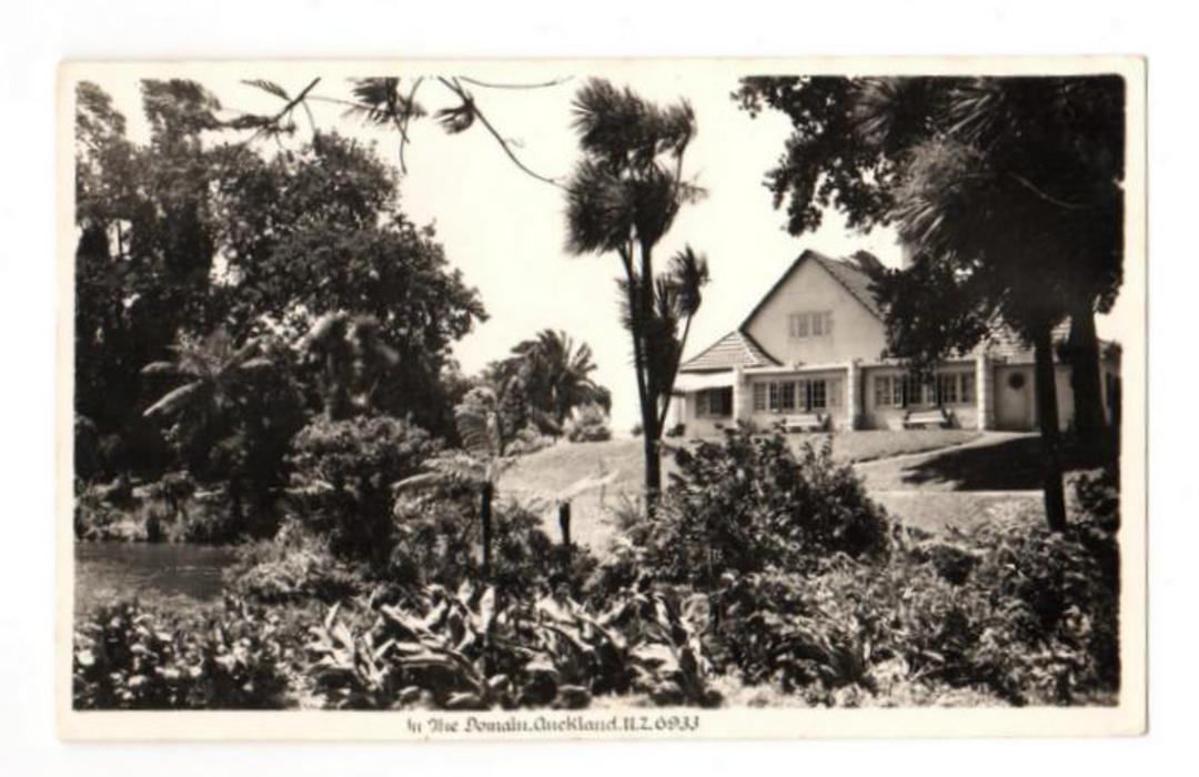 Real Photograph by A B Hurst & Son. In the Domain Auckland. - 45586 - Postcard image 0