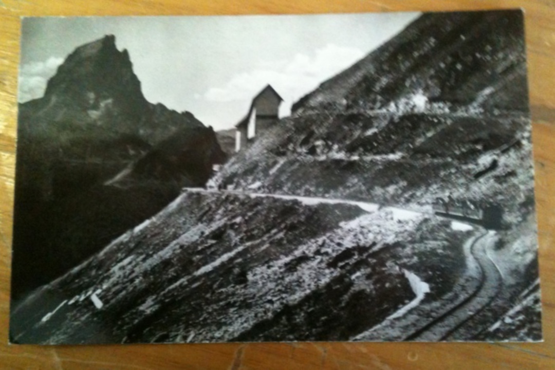 Real Photograph of Le Pic d'Ossau et Le Train d'Artouste. - 40601 - Postcard image 0