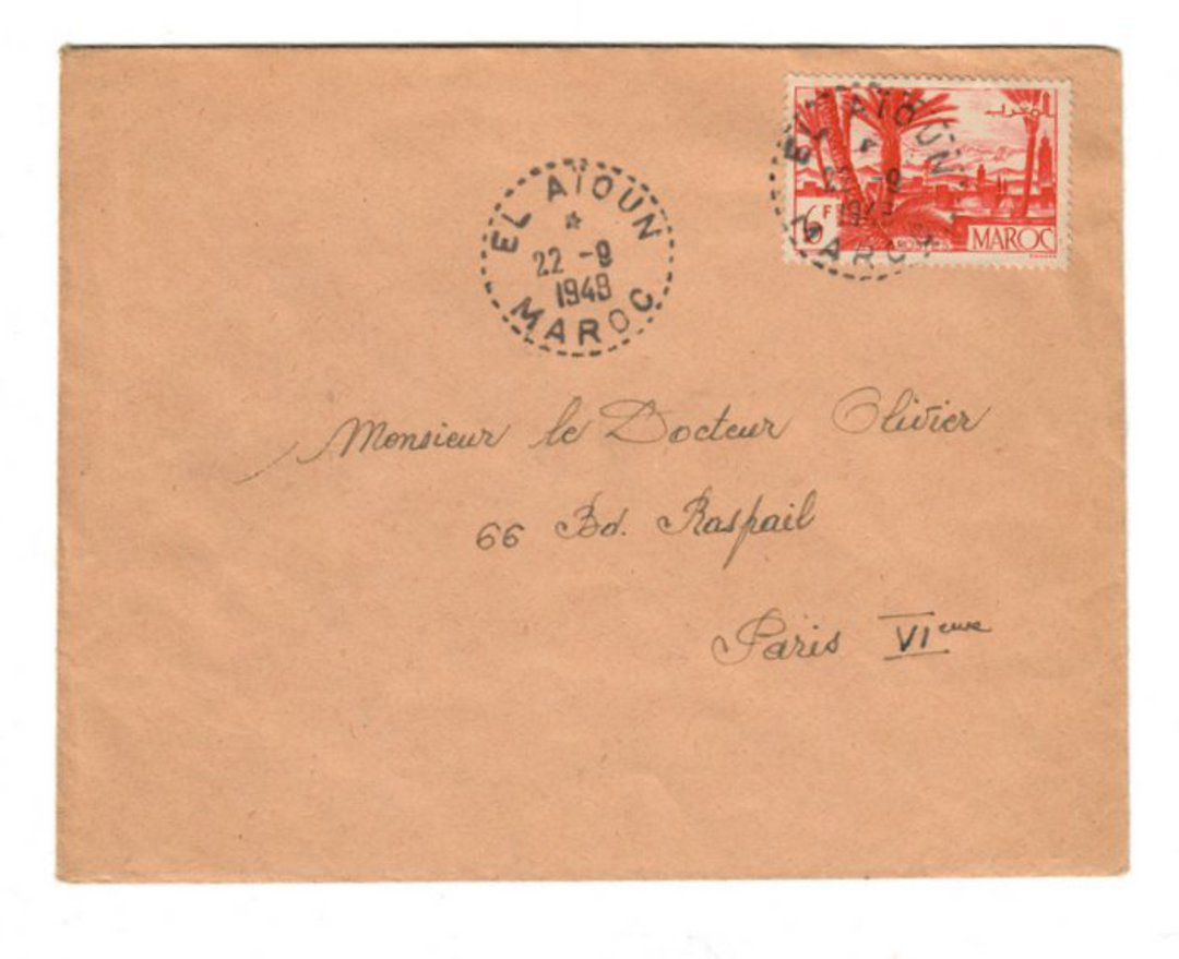 FRENCH MOROCCO 1948 Letter from El Aioun to Paris. - 37740 - PostalHist image 0