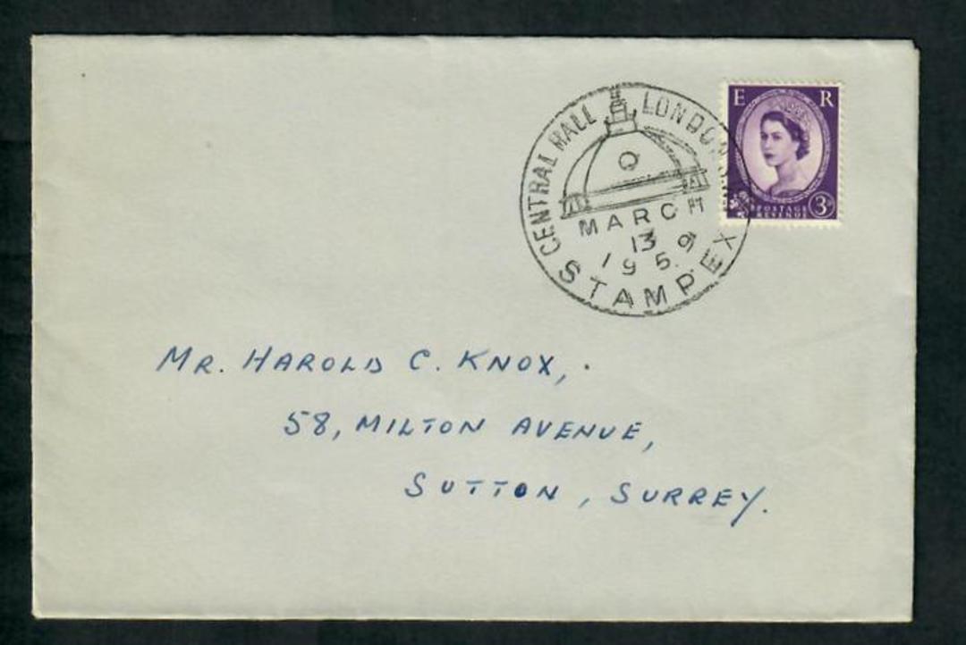 GREAT BRITAIN 1959 International Stamp Exhibition. Special Postmark on cover. - 31723 - PostalHist image 0