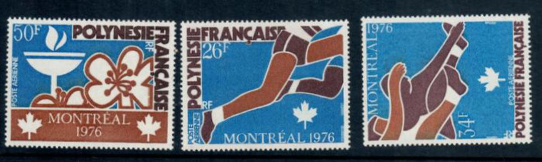 FRENCH POLYNESIA 1976 Olympic Games. Set of 3. - 50656 - UHM image 0