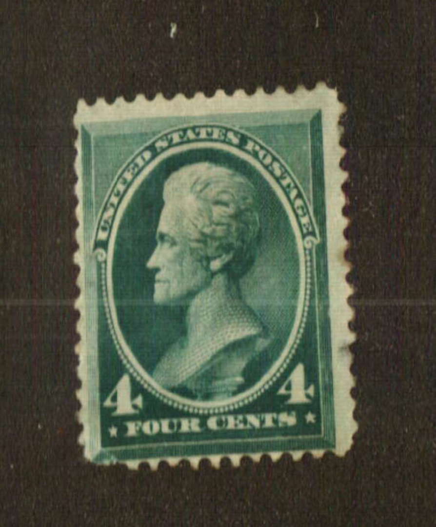 USA 1883 Jackson 4c Blue-Green. Dull corner. - 73604 - Mint image 0