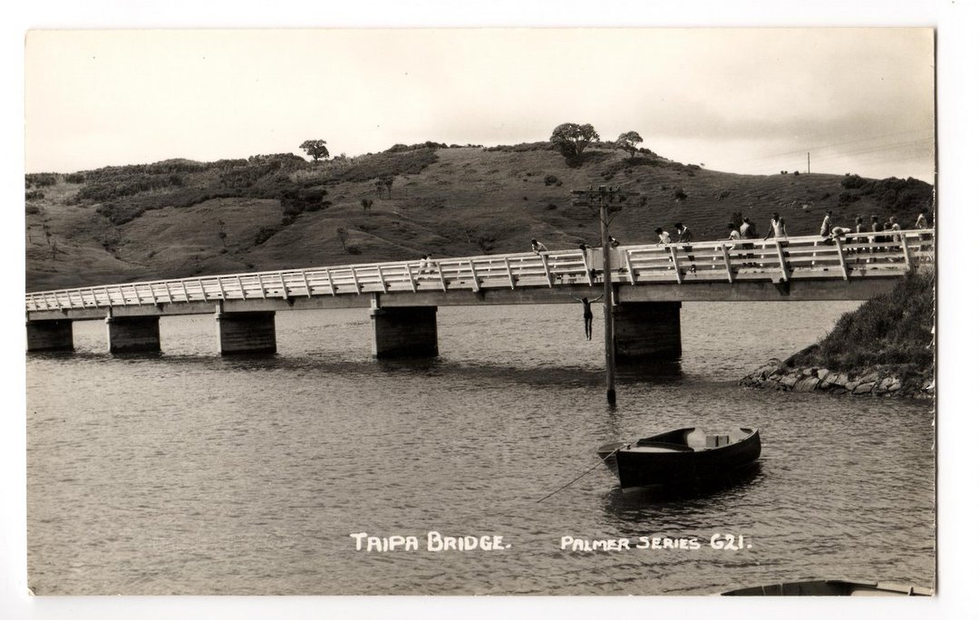 Real Photograph by T G Palmer & Son of Taipa Bridge. - 44769 - Postcard image 0
