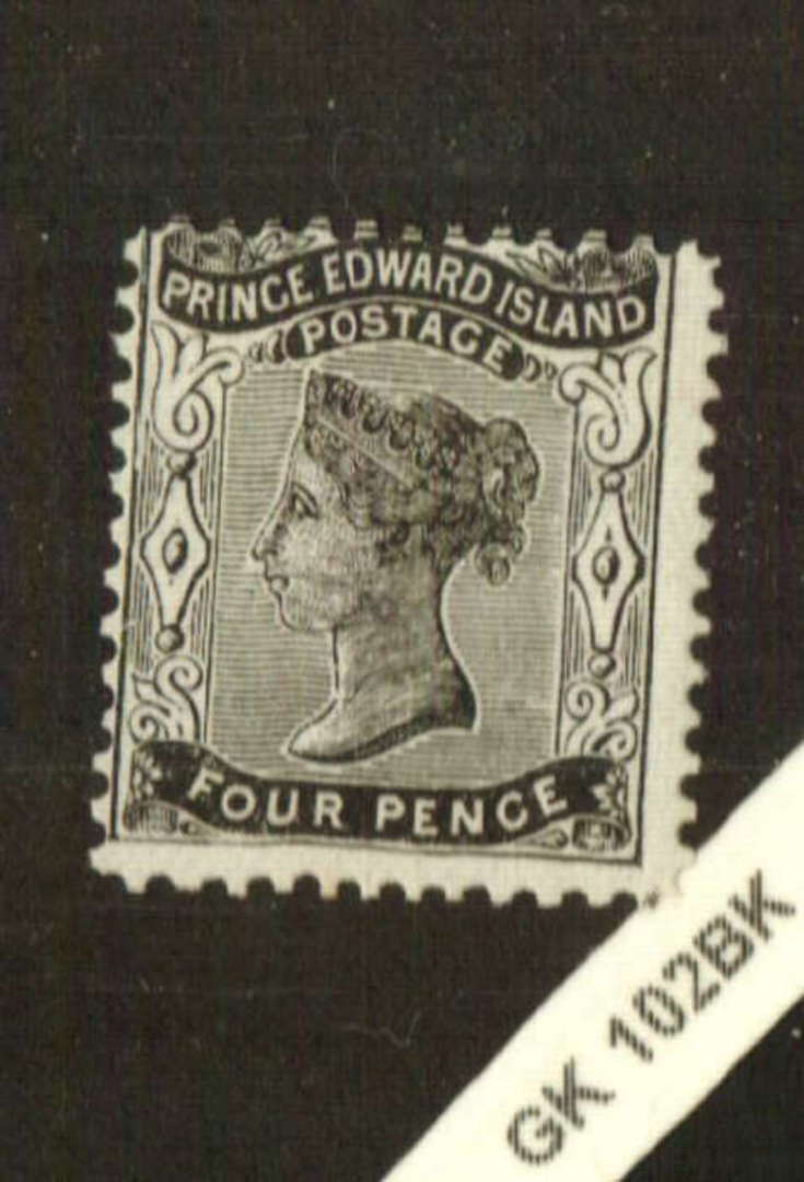 PRINCE EDWARD ISLAND 1863 Victoria 1st Definitive 4d Black. - 78710 - Mint image 0