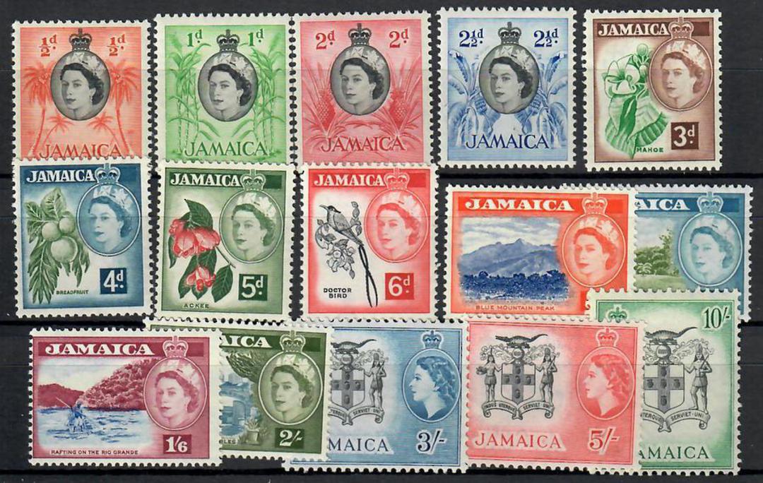 JAMAICA 1956 Elizabeth 2nd Definitives. Set to the 10/-. - 22484 - UHM image 0