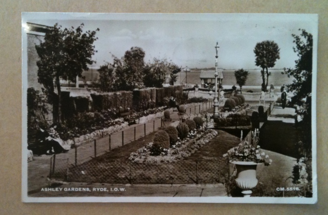 Real Photograph of Ashley Gardens Isle of Wight. - 242594 - Postcard image 0