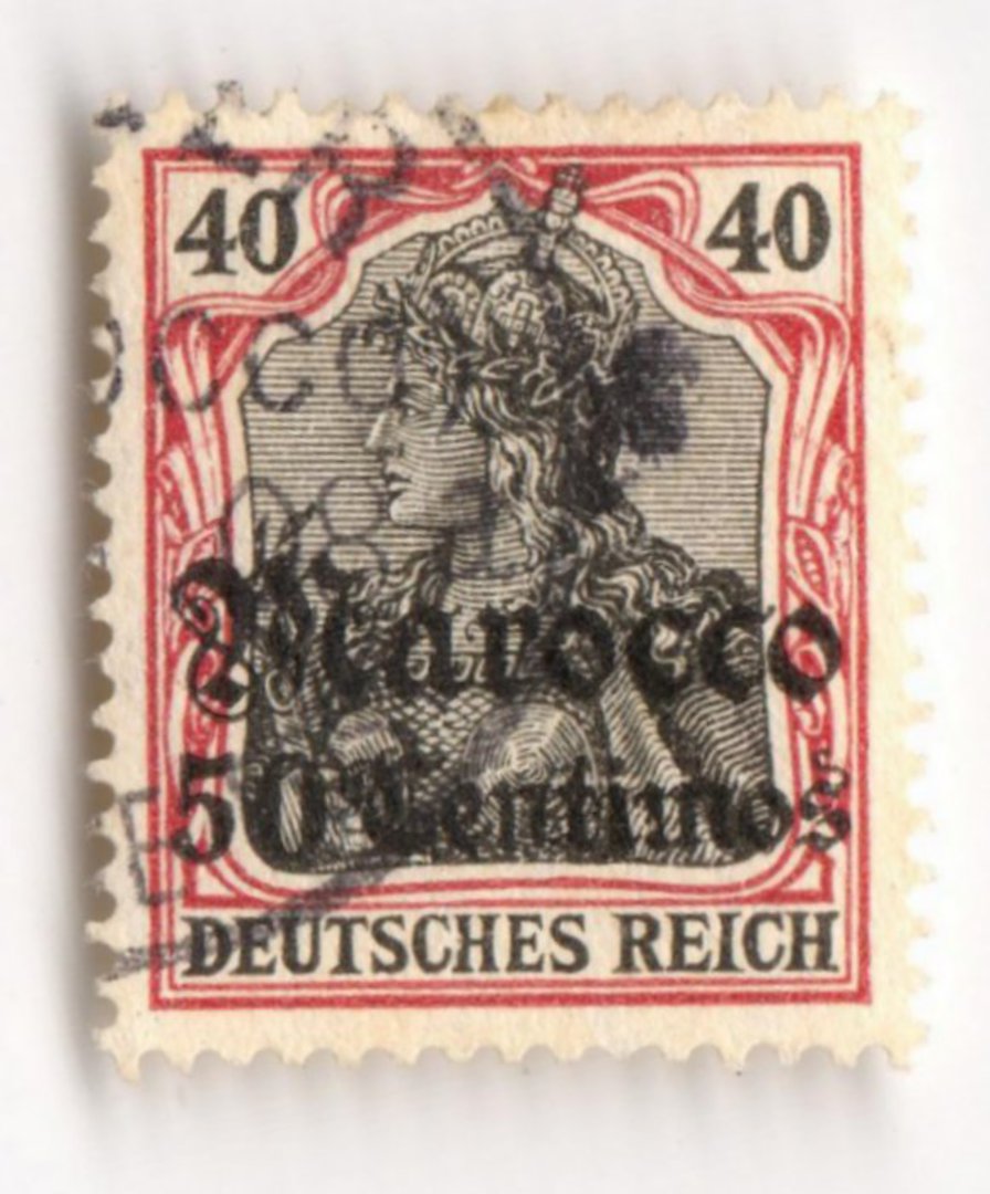 GERMAN POs in MOROCCO 1906-11 50c on 40pf. Good centering and perfs. Perfect in every way !!! - 21160 - FU image 0