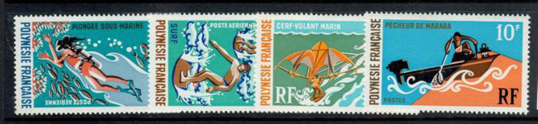 FRENCH POLYNESIA 1971 Water Sport. Set of 5. - 50653 - UHM image 0