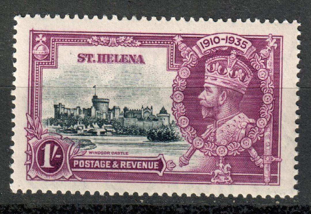 ST HELENA 1935 Silver Jubilee 1/- Slate and Purple. - 6953 - UHM image 0