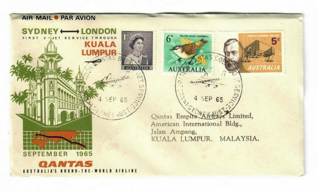 AUSTRALIA 1965 Inaugueral Flight Sydney to London through Kuala Lumpur. Letter to Kuala Lumpur. - 31016 - image 0