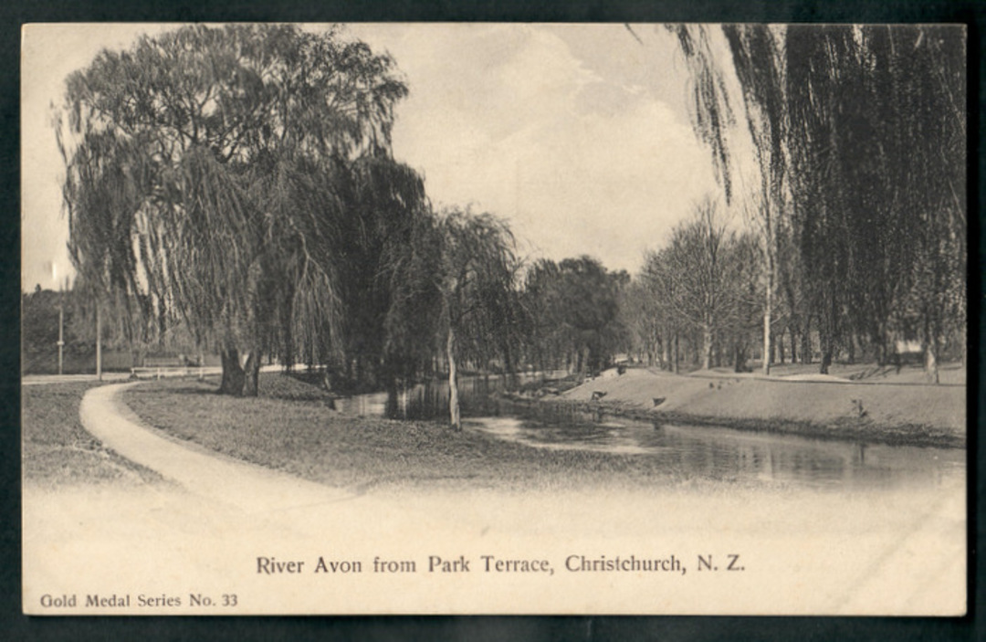 Postcard of Avon River from Park Terrace Christchurch. - 48434 - Postcard image 0